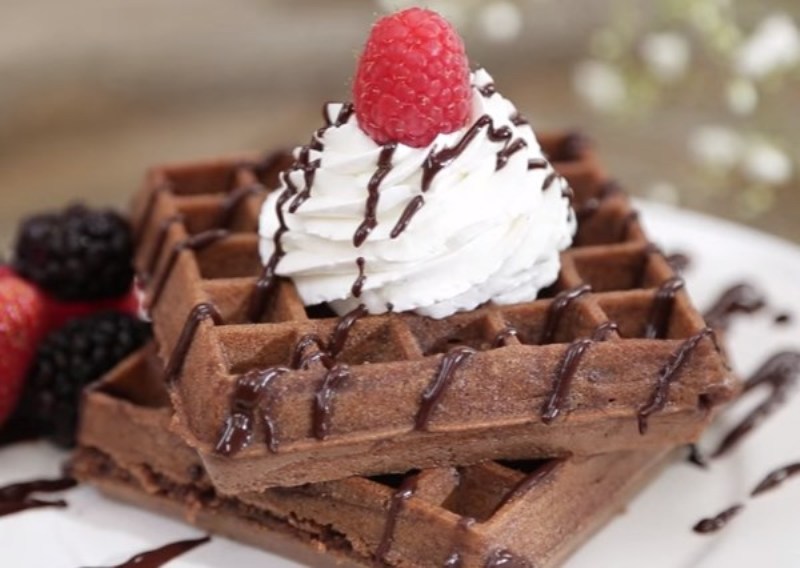 resep waffle coklat